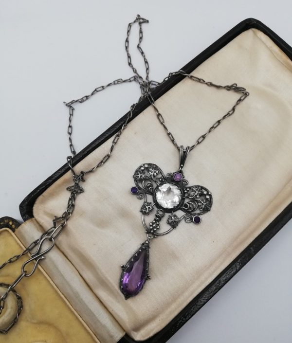 Edward Spencer The Artificers' Guild c1905 Museum piece- sensational Grape Vine Arts and Crafts necklace -beyond rare!
