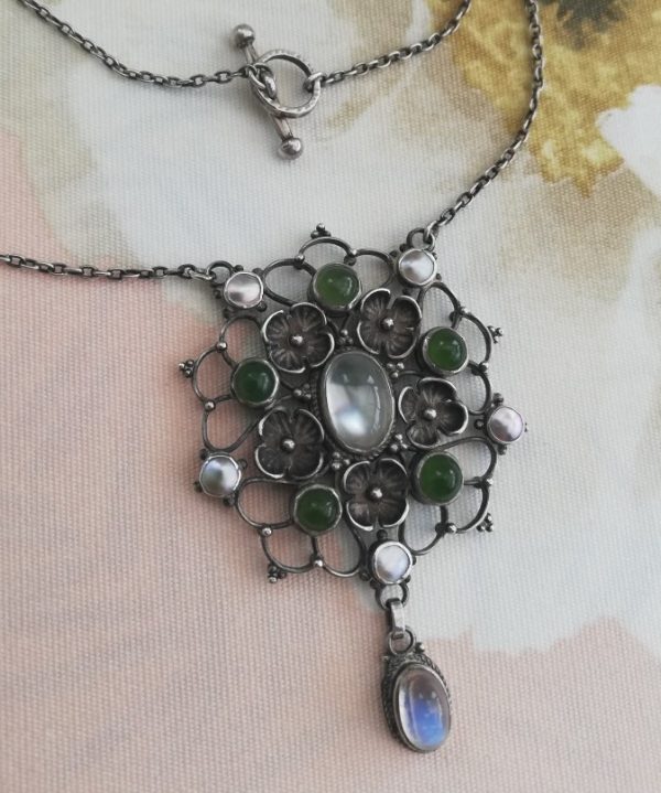 c1905 wonderful Birmingham School (Linnell?) Arts and Crafts necklace of superior form and design