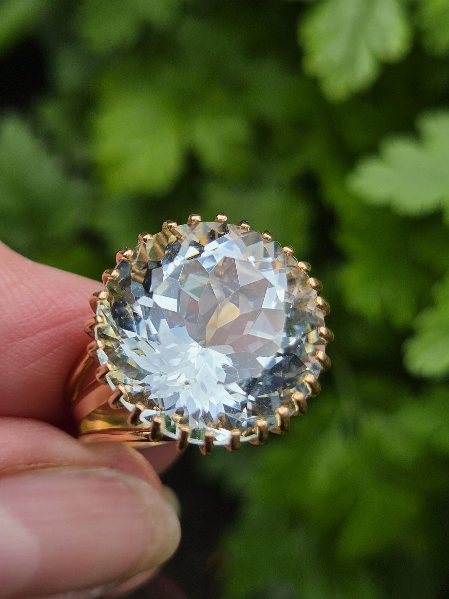 Outstanding French 23ct aquamarine and gold statement ring-a bespoke piece with appraisal - Image 2
