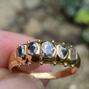 Vintage Thai 24ct gold and black diamond ring-beautiful!