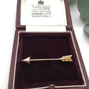 Antique Victorian high carat gold arrow brooch - a sweet love token