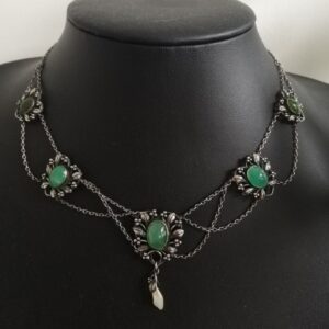 Antique Liberty & Co museum quality Arts and Crafts festoon necklace c1900