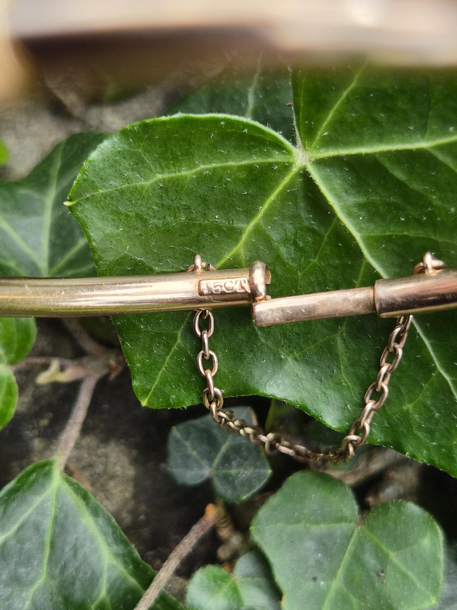Antique Edwardian 15ct gold and seed pearl bangle - a beautiful thing! - Image 9